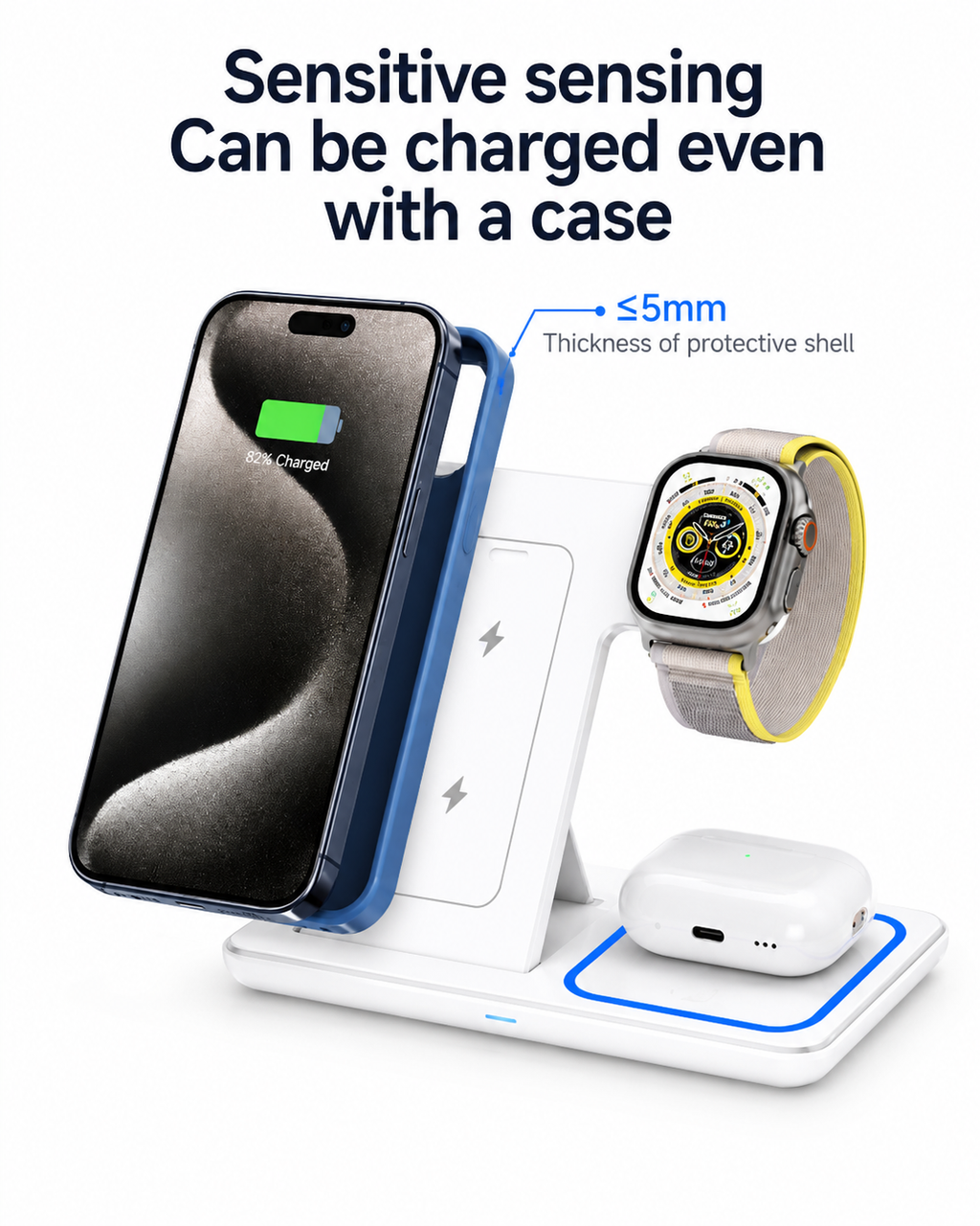 Foldable 3-in-1 Wireless Charger