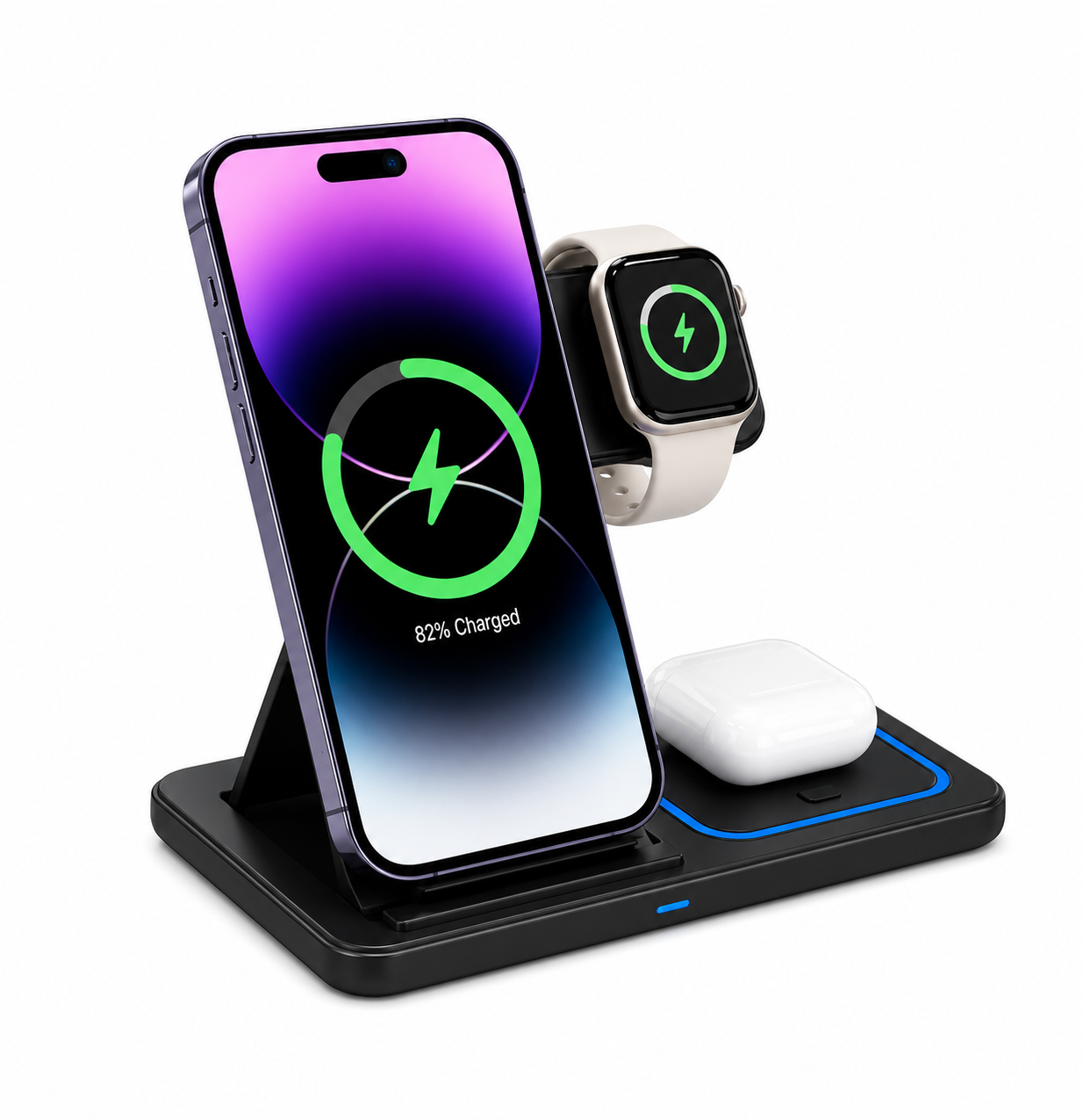 Foldable 3-in-1 Wireless Charger